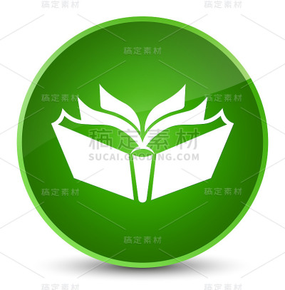 图标翻译优雅绿色圆形按钮