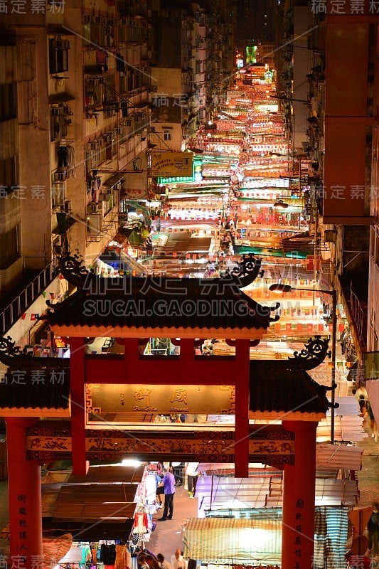 香港夜市鸟瞰图