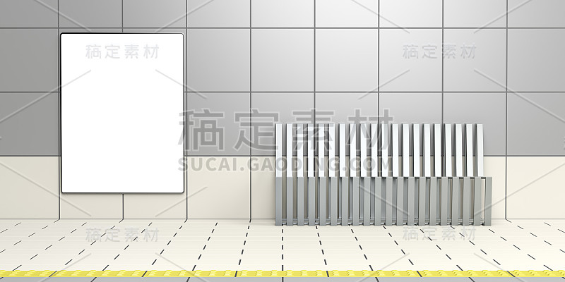 地铁站的巨型垂直海报