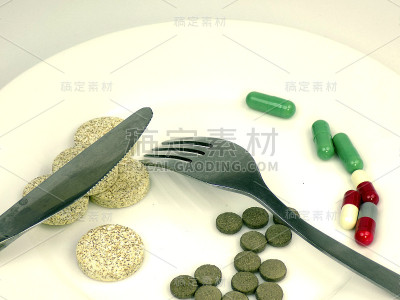 提供药片、药物、药品和食物补品代替食物