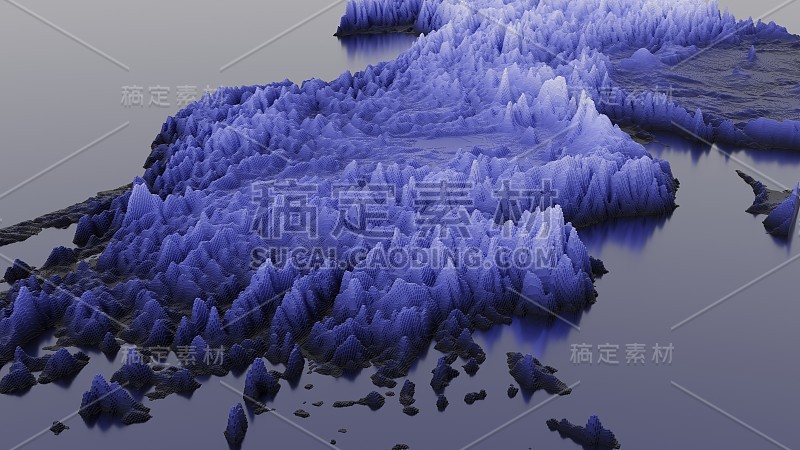 墙纸，3d，插图，蓝色，背景，