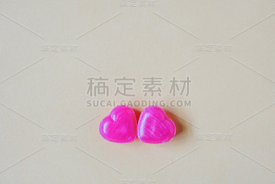 情人节背景与心形糖果