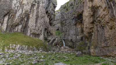 Gordale Scar，北约克郡，英国