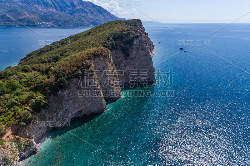 圣尼古拉斯岛海滩的鸟瞰图。