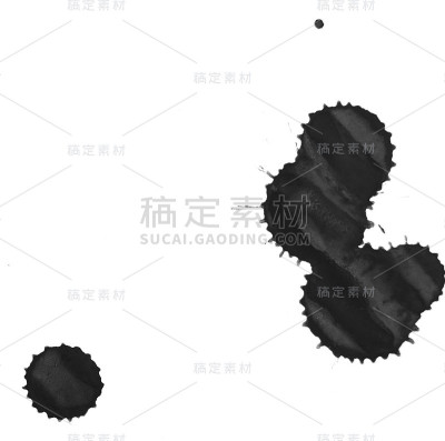 黑色色斑。在白色的背景上。