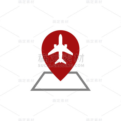 现代飞机旅行货物货运图标