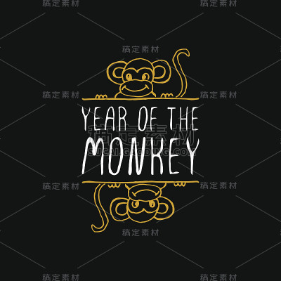 中国新年手绘贺卡