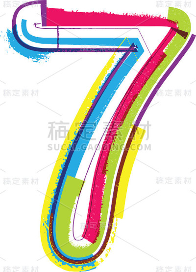 五颜六色的蹩脚货字体。7号