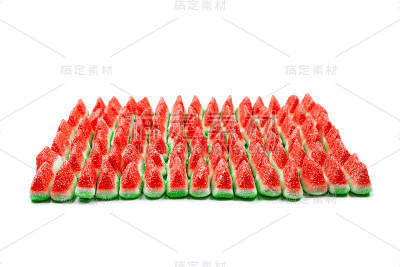 西瓜果冻糖果。美味咀嚼糖果。