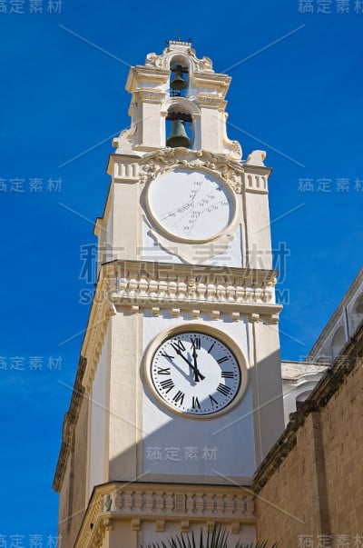 Clocktower。波利。Puglia。意大利。
