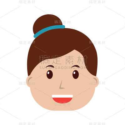 快乐女人头像图标