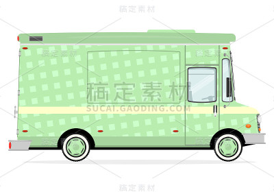 卡通街头餐车
