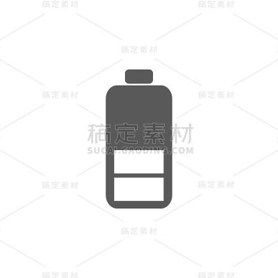 半半电池图标。电池矢量插图图标。