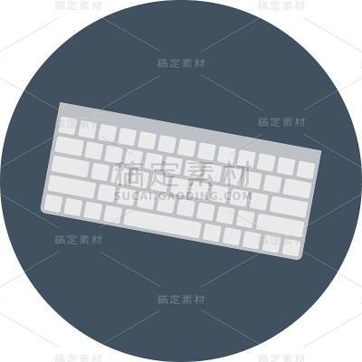 键盘颜色矢量图