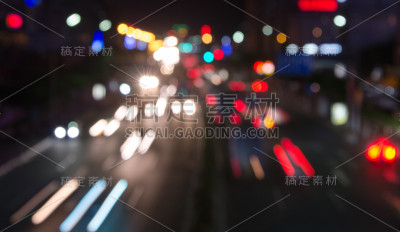 摘要圆形散景红绿灯背景