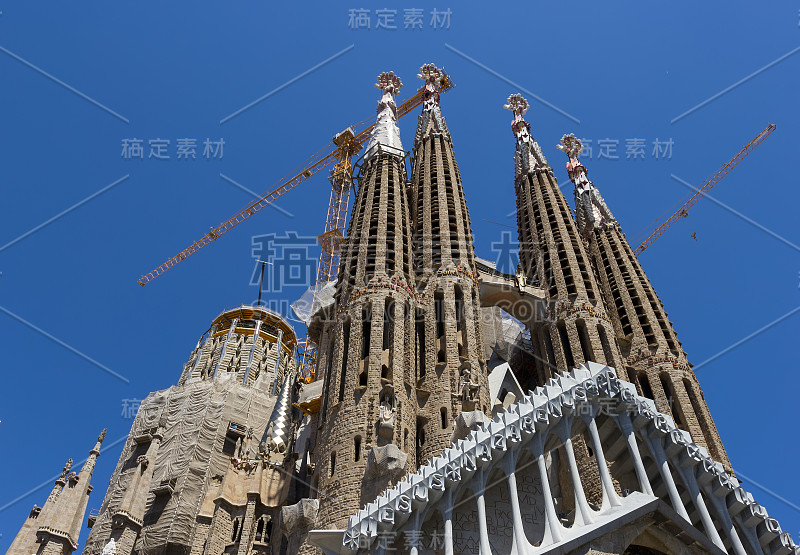 2017年07月03日，西班牙巴塞罗那大家族大教堂的建造