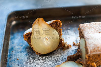 蛋糕和梨