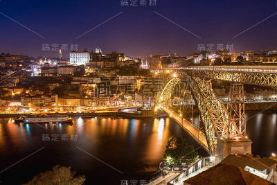 路易斯I桥的夜景