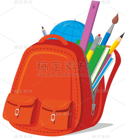 红色的背包