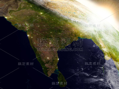 从太空里看印度