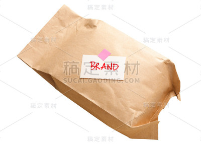 产品纸袋上隔离白色