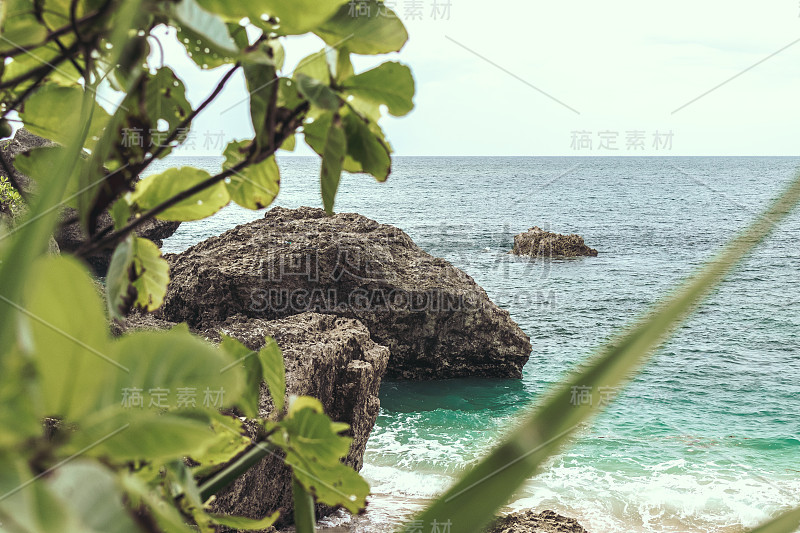 没有热带海滩。巴厘岛,印度尼西亚