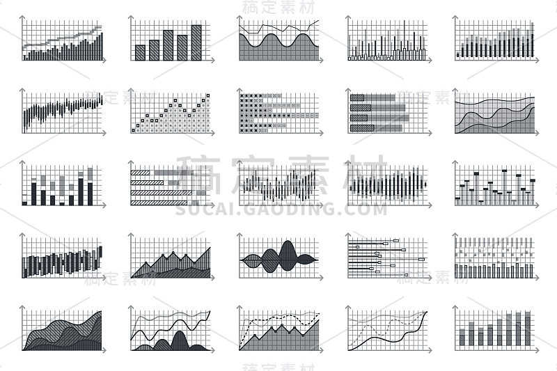 金融市场信息图业务图货币信息图投资数据概念增长图矢量图