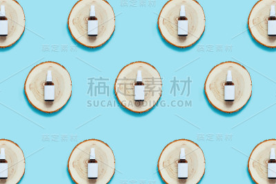 在蓝色背景上零浪费配件。