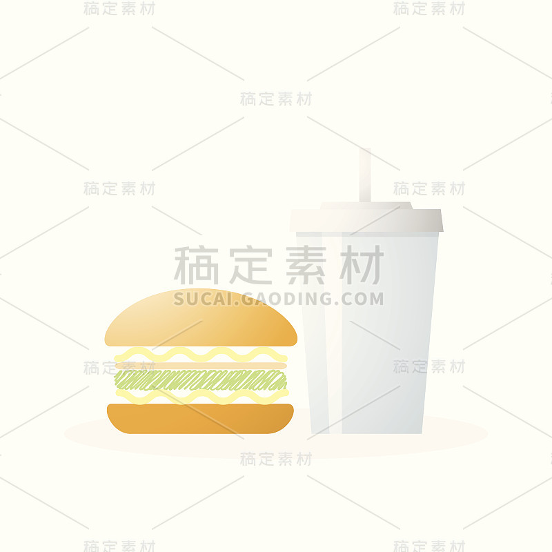 快餐，汉堡和软饮料