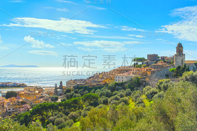 老村庄的Pescaia Castiglione。Maremma Tuscany，意大利