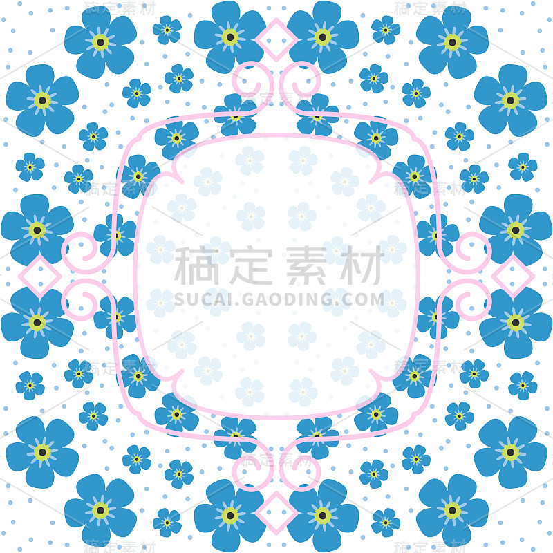 勿忘我，贺卡