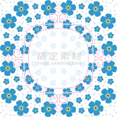 勿忘我，贺卡
