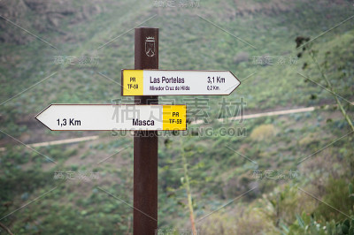 通往马斯卡峡谷的路标