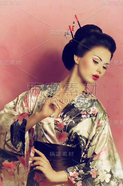 日本艺妓的肖像