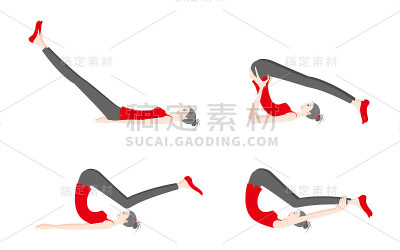 一个女人练习瑜伽的插图