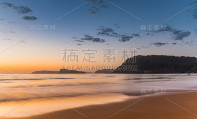 黎明海景和海滩