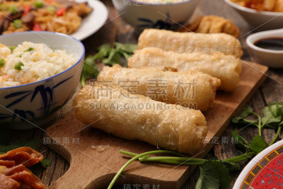 炸春卷，亚洲食品