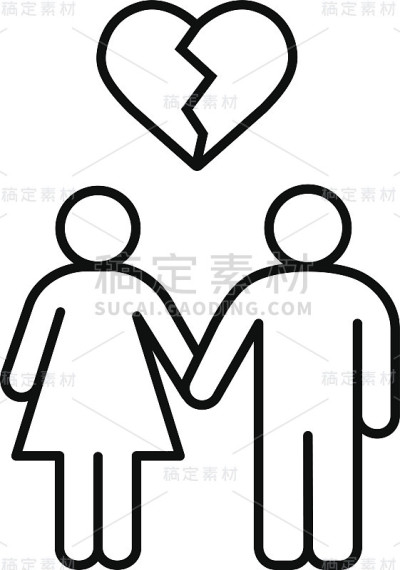 恋人分手的图标