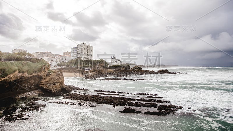 法国风景海滩海洋