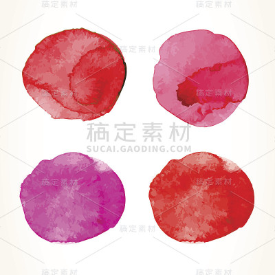 红色水彩圈