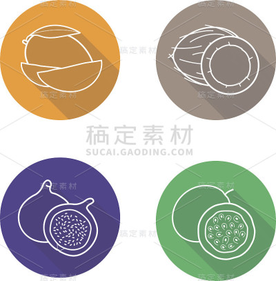 热带水果图标