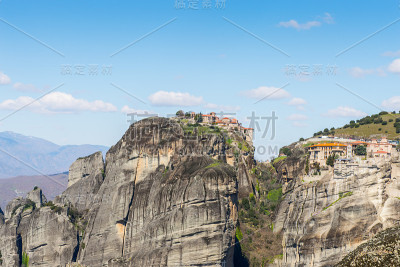 希腊塞萨利迈特拉山的修道院建筑群。联合国教科文组织世界遗产名录