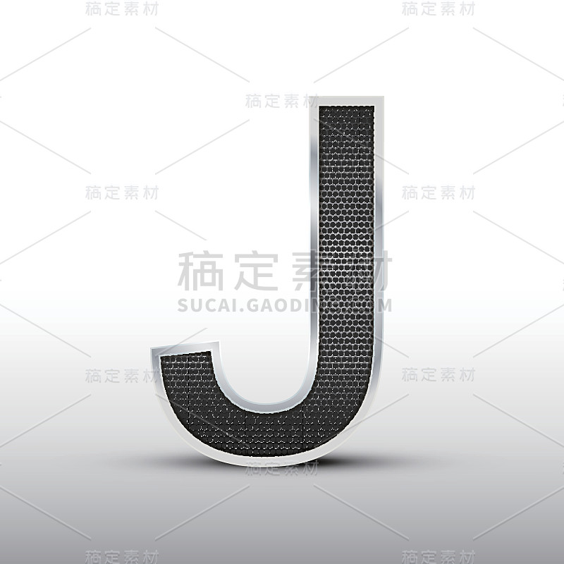 3d扬声器格栅字母J