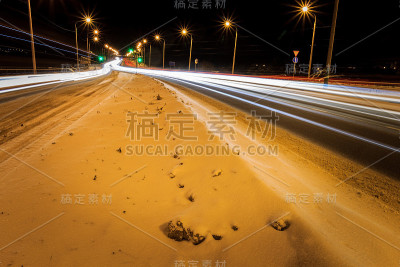 夜晚的城市运动