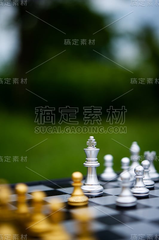 国际象棋，棋盘游戏的概念和比赛，以及战略的商业成功的想法