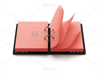 空白红纸记事本