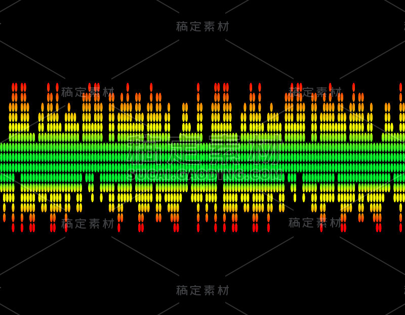 音乐插图彩色均衡器条在黑色背景