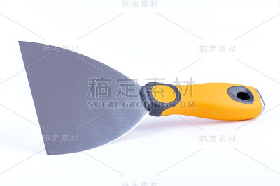 油灰刀工具近距离隔离白色