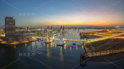 马来西亚吉隆坡的日落时间。