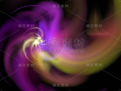 黑色上的数字分形